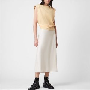 XS All-Saints Tierny Coni Dress - Sunstone Yellow